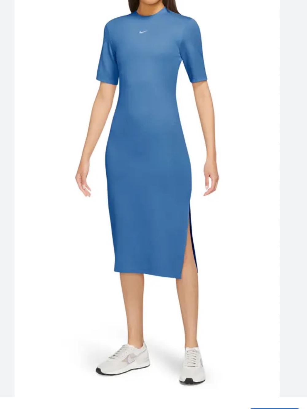 Nike Blue Midi Skirt Dress with Side Slit